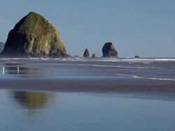 Cannon Beach Oregon Stock Footage