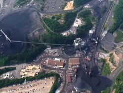 Coal Mining Aerial 3 Stock Footage