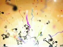 Fun Kids Background Loop - Musical Notes Orange (Full HD) Stock Footage