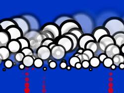 PUBLIC CLOUD COMPUTING : uploading and downloading, blue back (LOOP) Stock Footage