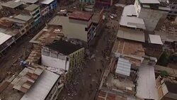 VOICED : Exclusivo: Los danos del sismo en Ecuador a vista de drone News Clip