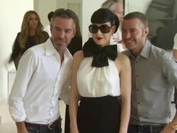 Dean & Dan Caten, Dita Von Teese at the yoox.com and DSQUARED2 Canine Couture Launch To Benefit Much Love Animal Rescue at Beverly Hills CA. (Footage by WireImage Video/GettyImages) Stock Footage