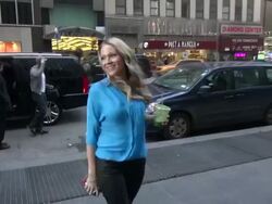 Jewel arrives at the FOX & friends show Stock Footage