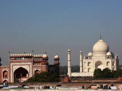 Taj Mahal in Agra, India Stock Footage
