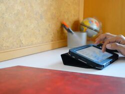 Businessman working on Tablet, Dolly shot Stock Footage