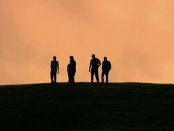 Silhouette Five (HD) Stock Footage