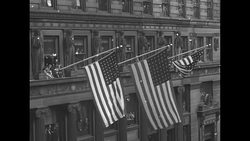 US Navy personnel marching in Nimitz Day Parade in NY City after end of World War II News Clip
