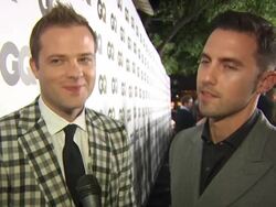 INTERVIEW: Simon Spurr & Milo Ventimiglia on Simon being featured in the issu. (Footage by WireImage Video/GettyImages) Stock Footage