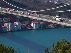 HD: Fatih Sultan Mehmet Bridge, ** Time Lapse ** Stock Footage