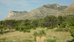 El Capitan desert Guadalupe Mountains peak National Park Texas Stock Footage