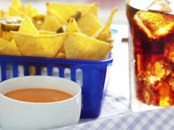 Nachos and Salsa Stock Footage