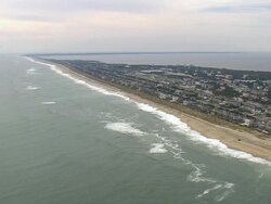 WS AERIAL View of beach houses in Avon / North Carolina, United States Stock Footage
