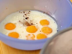 Eggs for bakery Stock Footage