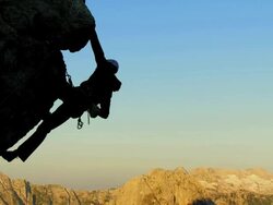 HD: Climber Chalking His Hand Stock Footage