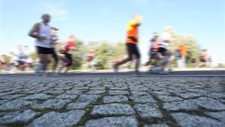 Marathon running + Audio Stock Footage