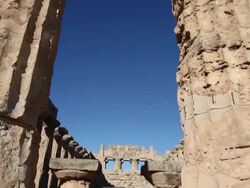 Selinunte, general view of temple E, temple of Hera, from the 5th century B.C. Stock Footage