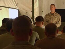 February 2009 MS Soldier giving presentation / Kabul, Afghanistan Stock Footage