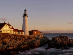 Historic Lighthouse  Stock Footage