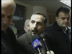 Fatah gunmen release deputy mayor of Nablus, Abbas at meeting, Gaza demo News Clip