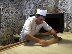 HD: Preparing Traditional Turkish Pastry, Pide Stock Footage