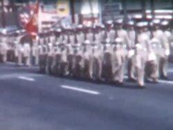 Military Parade and Nurses 1950's Stock Footage