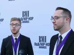 INTERVIEW - Bryan 'Frequency' Fryzel and Aaron 'Aalias' Kleinstub on the first record that made them want to write and on the most rewarding part of songwriting at the 2014 BMI R&B/Hip-Hop Awards Stock Footage