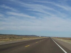 MS TS View of route sixty six passing through seligman towards flagstaff / Route 66, Arizona, USA   Stock Footage