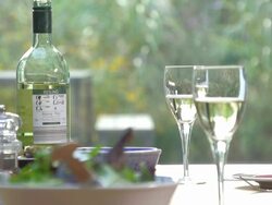 HD DOLLY: Table Setting For Lunch Stock Footage