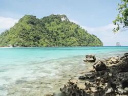 Transparent Sea At Island Stock Footage