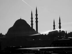 HD: Suleymaniye Mosque & Traffic Stock Footage