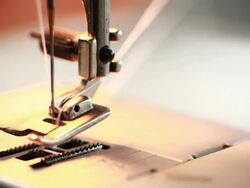 Macro sewing machine Stock Footage