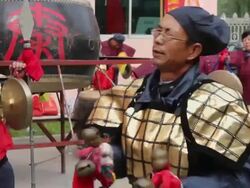 MS CU PAN  People play Traditional musical instruments with costumes/xian,shaanxi,China Stock Footage