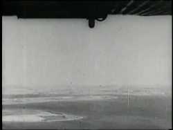 German planes drop bombs. News Clip