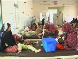Waterborne diseases such as cholera spreading after floods News Clip