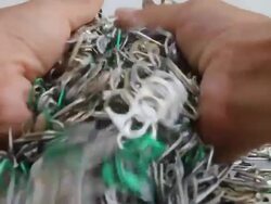 Hand grab ring pull can opener. Stock Footage