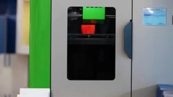 Three dimensional 3D printing machine in action Stock Footage