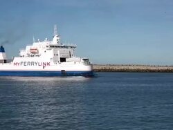 Ferries Cross The Channel From Calais Stock Footage