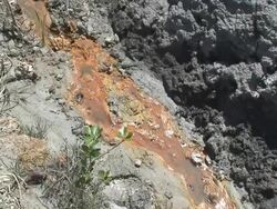 Stream wit iron deposits Stock Footage