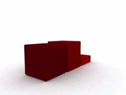 Five bars red chart Stock Footage