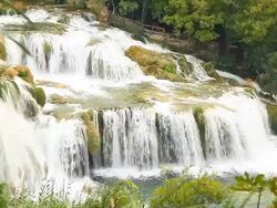 HD: Beautiful Cascades In Krka National Park Stock Footage