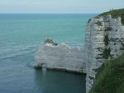 Etretat right Cliff LV - HD Stock Footage