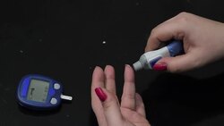 blood sugar  test Stock Footage