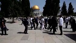 CLEAN : Increased security in Jerusalems al Aqsa compound for Passover News Clip
