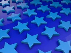 Glossy Stars Background Loop - Blue (Full HD) Stock Footage
