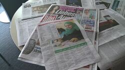 CLEAN : German tabloids print Arabic refugee welcome guides News Clip