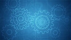 Abstract gears blueprint background loopable Stock Footage