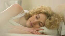 Enjoying A Morning Sleep Stock Footage