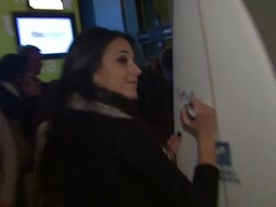 Emmanuelle Chriqui at the Brita FilterForGood Film Project at the 2011 Sundance Film Festival at Park City UT. (Footage by WireImage Video/GettyImages) Stock Footage