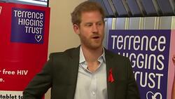 Prince Harry attends the opening of Terrence Higgins Trust HIV testing pop-up shop News Clip