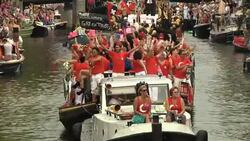 Amsterdam colours pink for Gay Pride festival News Clip